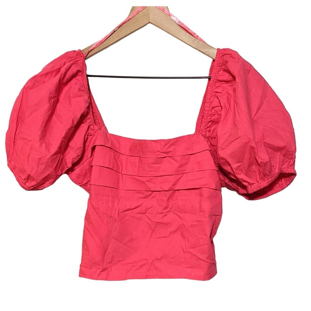 Pink Puff Sleeve Top
